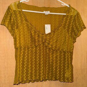 Urban Outfitters sheer cropped t-shirt